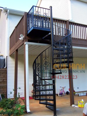 Cầu thang sắt dành cho căn hộ